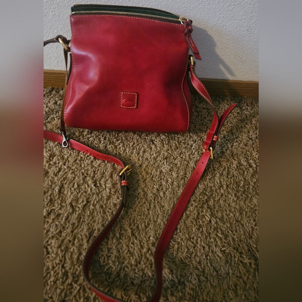 Dooney & Bourke Burgandy/Red Leather Crossbody Bag